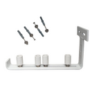 Guia Duplo 1.0 Comprido Branco Aluminio 2 Roletes 2 Portões