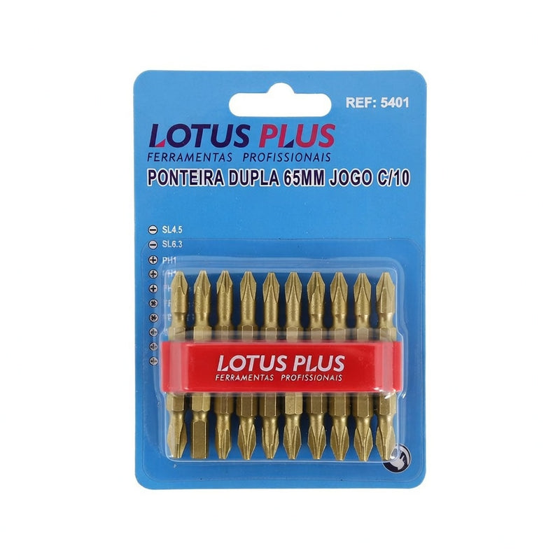 BITS JOGO PONTEIRA DUPLA S2 65MM C/10 C/IMA PLUS 100/10