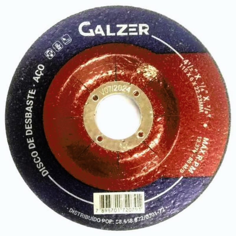 DISCO ABRASIVO DE DESBASTE 4.1/2 GALZER