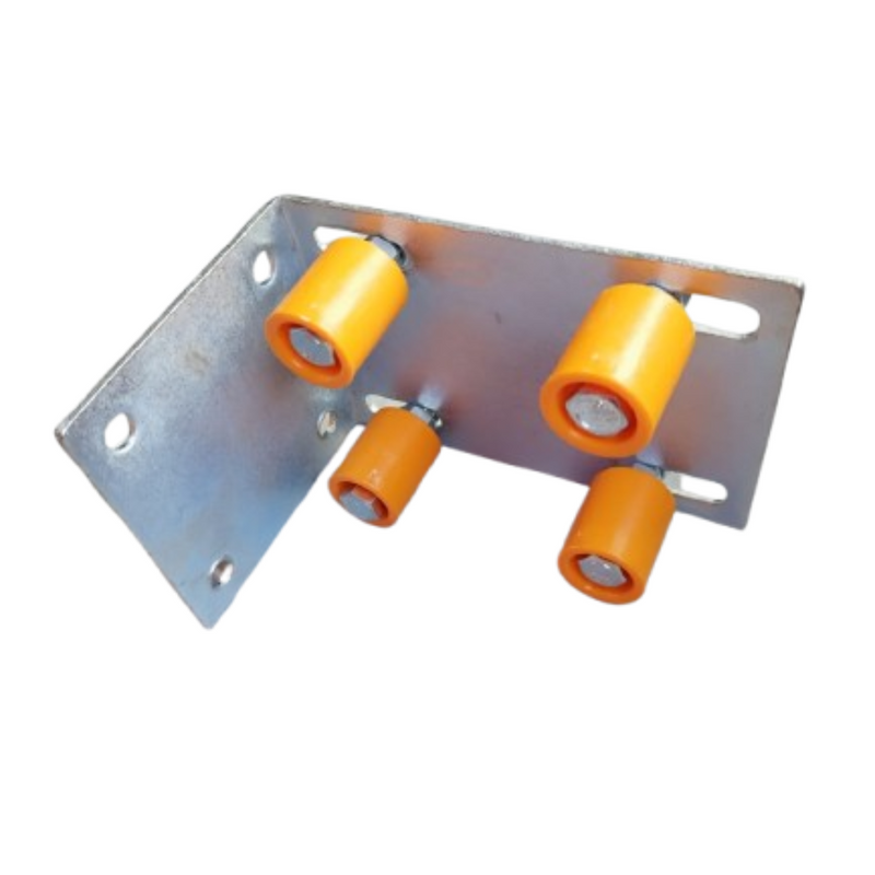 GUIA P/ PORTÃO DE CORRER AÇO GALVANIZADO C/4 ROLETES 150X100 COMP.100 ESP.3MM ZINCADA