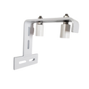 Guia de Rolete Aluminio Branco Simples 2 roletes
