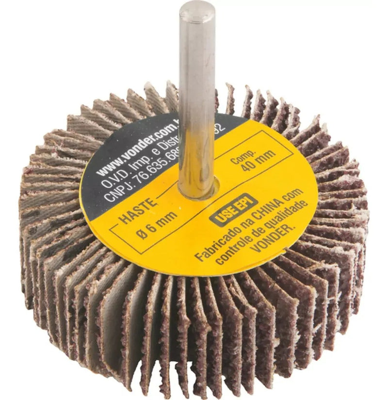 RODA DE LIXA 60 X 20 MM C/HASTE G. 36 V
