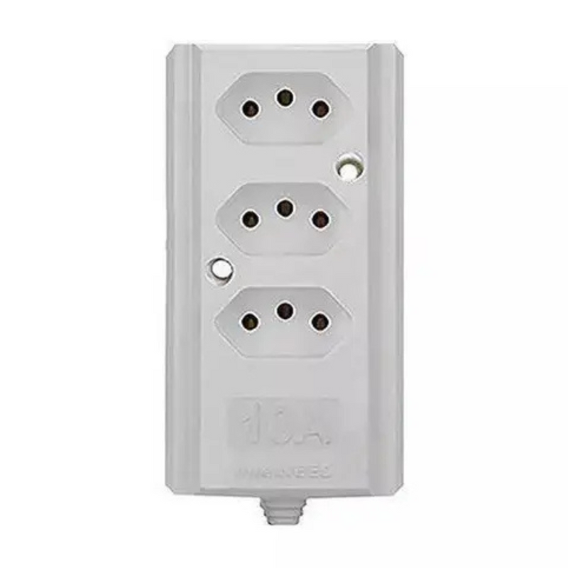 TOMADA BARRA 2P+T 3 TOM 10A CZ - INTERNEED