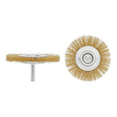 JOGO DE ESCOVA LATONADA, 1 PLANA 100MM, 1 TIPO COPO 75MM, COM HASTE, 2PCS // MTX