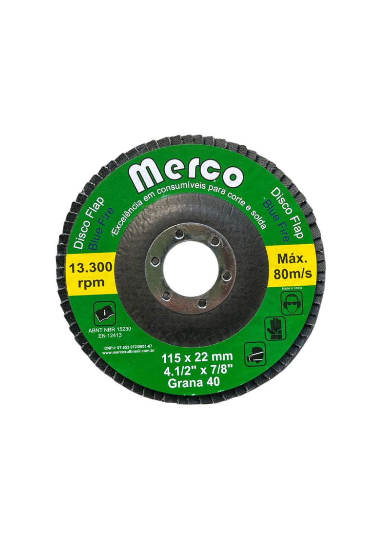 DISCO FLAP BLUE FIRE 4.1/2 - GR 80 MERCO
