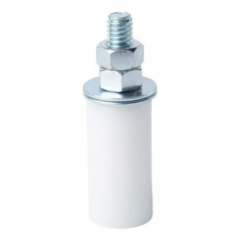 GUIA ROLETE 1" X 70MM COMP. FURO 10 MM COM PARAFUSO E PORCA (NYLON)