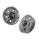 ROLDANA U 100MM" X 15MM C/ PARAFUSO 3/8" CABO (ZAMAC POLIDO)