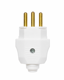 Plugue Macho Prensa Cabo 2P+T 20A 250V Branco-WEG