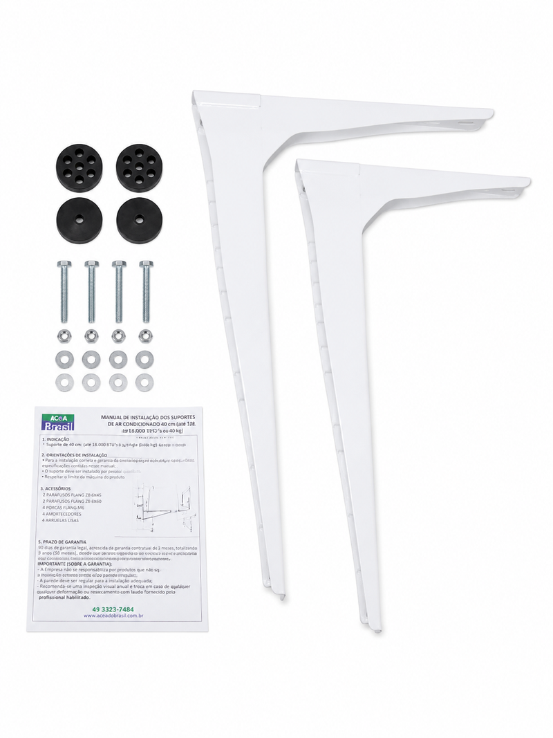 SUPORTE P/ AR CONDICIONADO SPLIT 40CM BRANCO ATÉ 18.000 BTUs