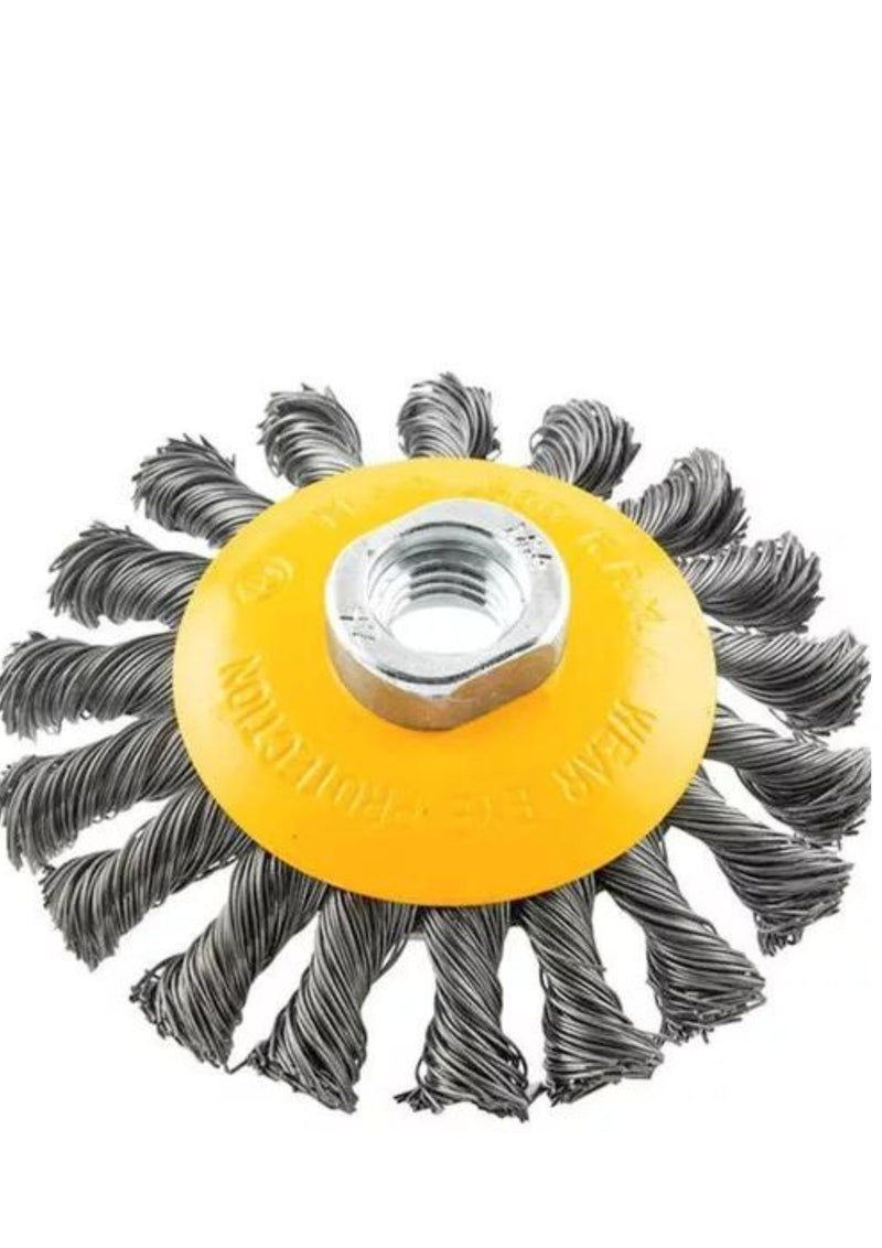 ESCOVA ACO CONICA TORCIDA 4"- 100MM FERTAK