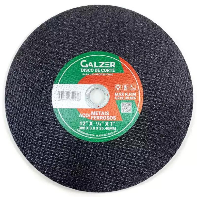 DISCO ABRASIVO DE CORTE 14 FURO 25MM  GALZER