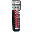 JOGO DE SOQUETE ESTRIADO ENCAIXE 1/4POL., CROMO VANADIO, 4-13MM, 10PCS // STELS