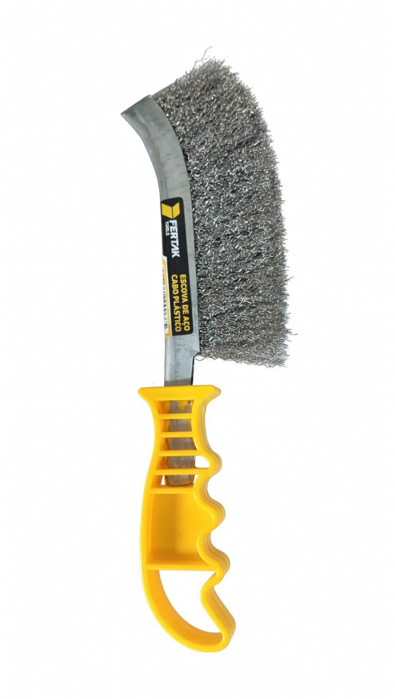 ESCOVA ACO MANUAL CABO PLAST CERDA LONG FERTAK