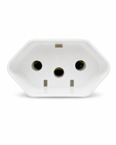Plugue Fêmea Branco 2P+T 20A-Pezzi