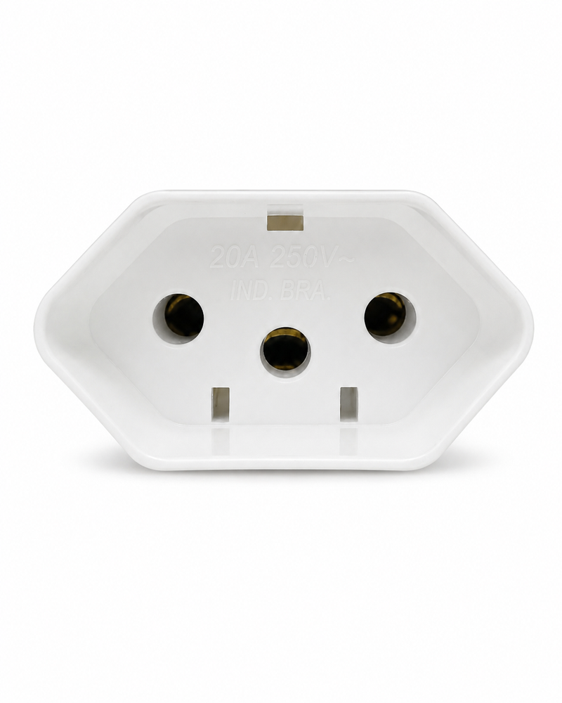 Plugue Fêmea Branco 2P+T 20A-Pezzi