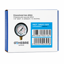 Manômetro Genebre 1/4 BSP 0-25 Bar 0-400 PSI Ø53mm