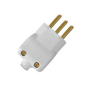 Plugue Macho Prensa Cabo 2P+T 20A 250V  Branco-ILUMI