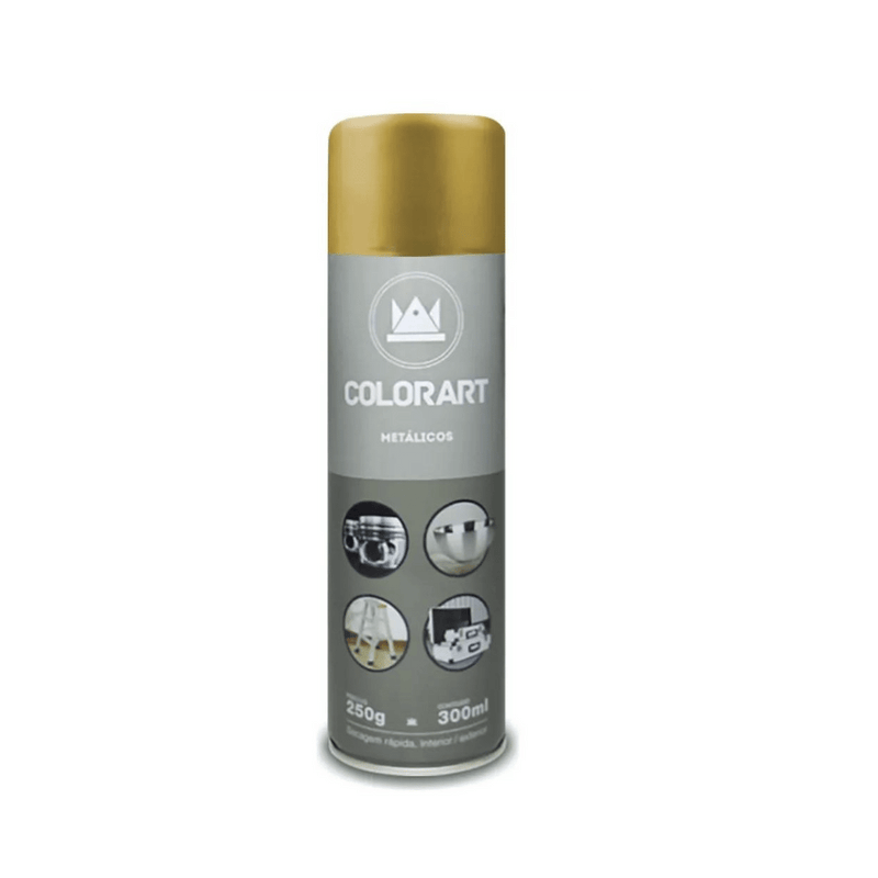 SPRAY TINTA METALICA OURO COLORART