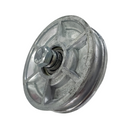 ROLDANA U 100MM" X 15MM C/ PARAFUSO 3/8" CABO (ZAMAC POLIDO)