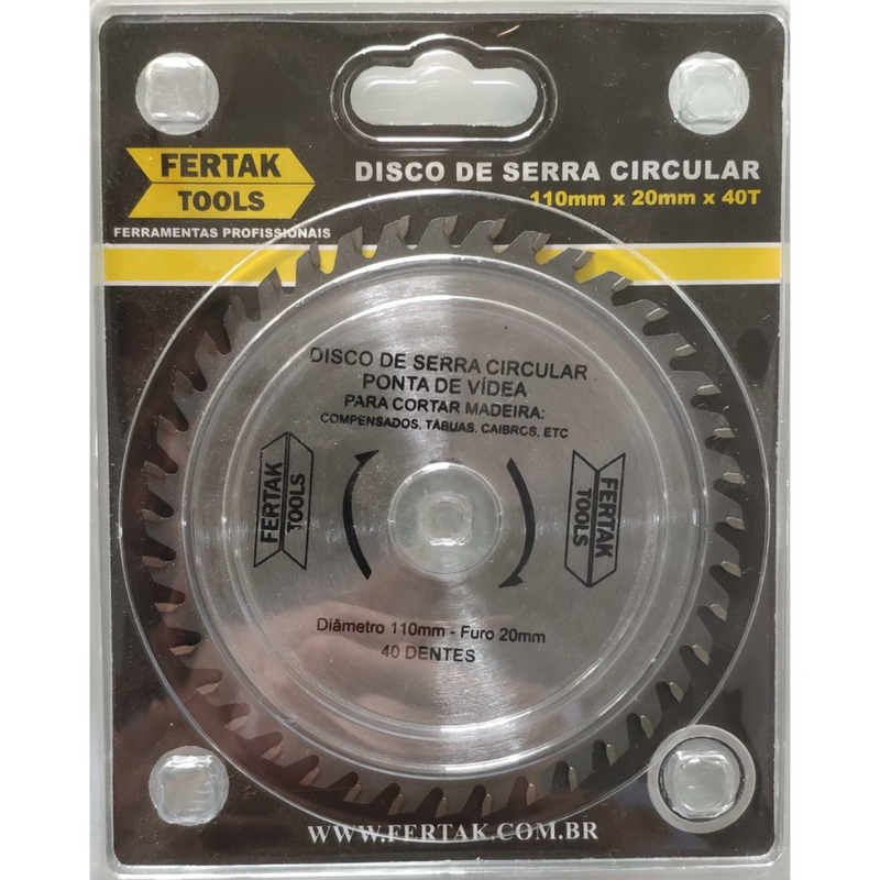 DISCO SERRA CIRCULAR 20.0 X 110 X 40T W FERTAK