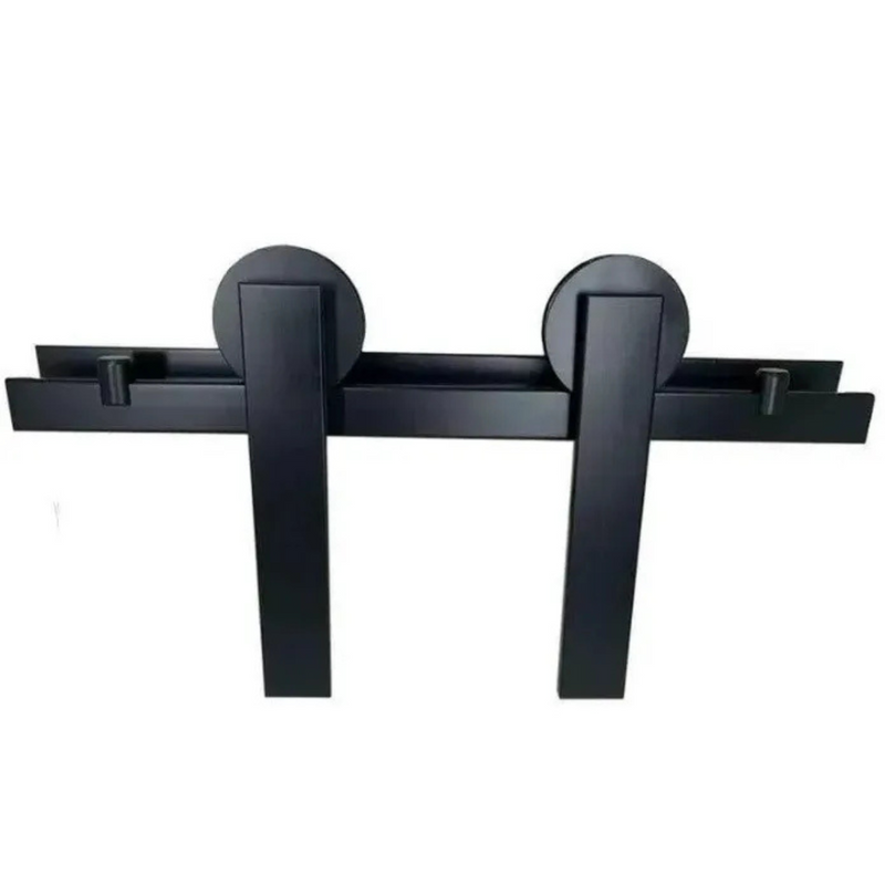 KIT APARENTE PORTA CELEIRO PRATIC ALUMINIO 3,0M 50KG PRETO FOSCO