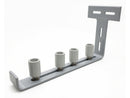 Guia Duplo 1.0 Comprido Branco Aluminio 4 Roletes 2 Portões