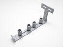 Guia Duplo 1.0 Comprido Branco Aluminio 4 Roletes 2 Portões