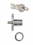 Fechadura para Móveis 22mm Com 2 Chaves Aço Cromado
