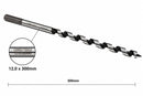 BROCA MOURAO RAPIDA MADEIRA - 12,0 X 300mm CONEX