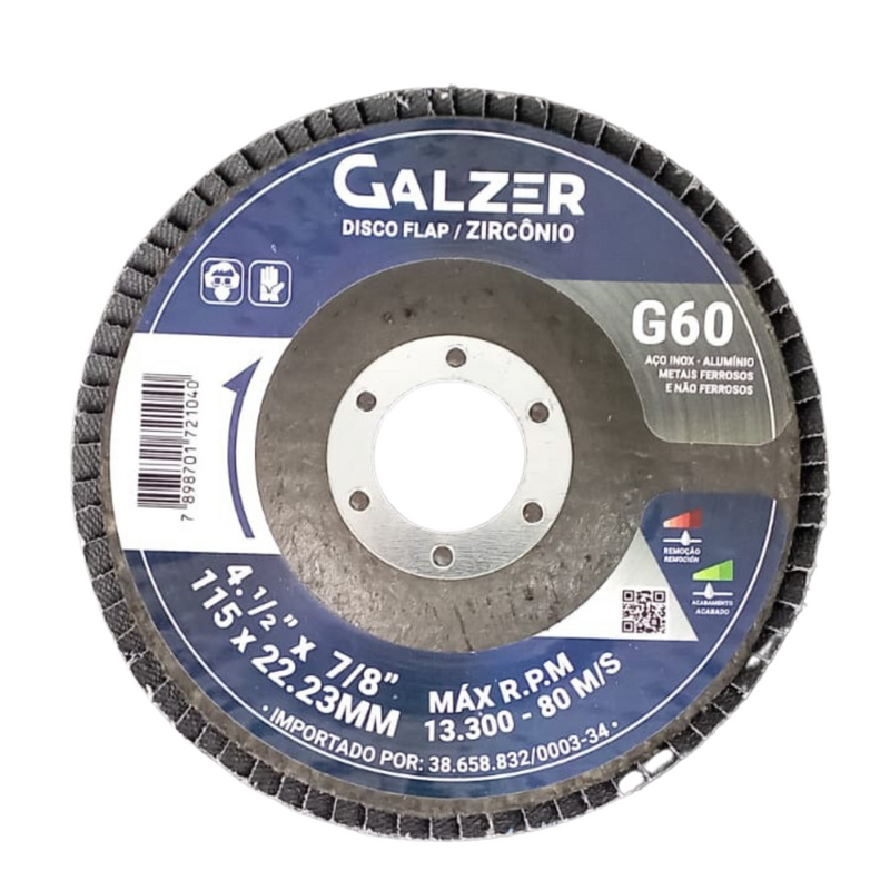 DISCO FLAP ZIRCONIO AZUL 7 G40  GALZER