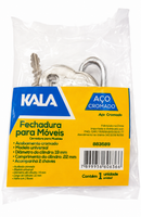 Fechadura para Móveis 22mm Com 2 Chaves Aço Cromado