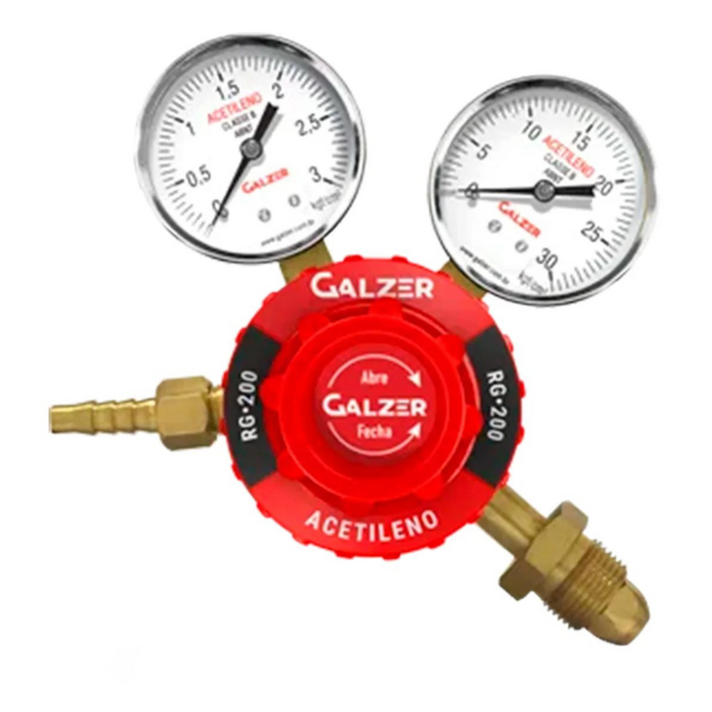 RG-200 REGULADOR PRESSAO PARA ACETILENO GALZER