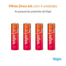PILHA ZINCO AA (TUBO C 4un) ELGIN