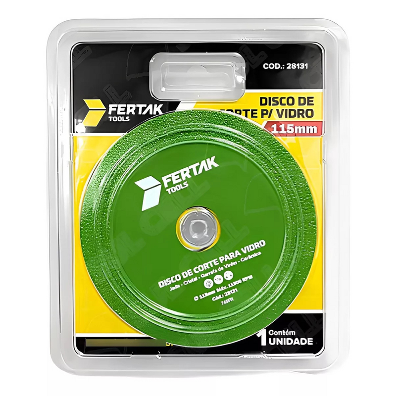 DISCO DE CORTE PARA VIDRO 115 MM FERTAK