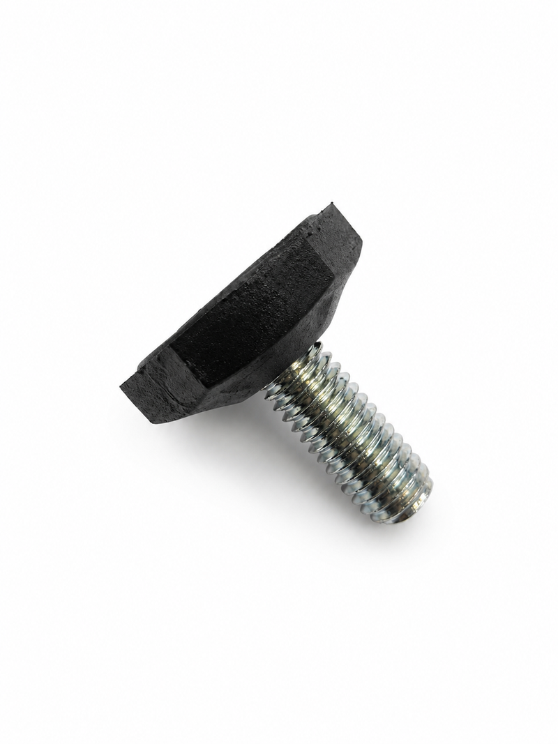 Pé Nivelador Sextavado 3/8 X 1" Preto – Parafuso22mm