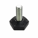 Pé Nivelador Sextavado 3/8 X 1" Preto – Parafuso22mm