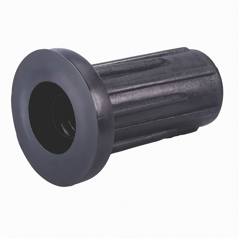BUCHA 10mm ROSCA 1/4  PLASTICA PRETO