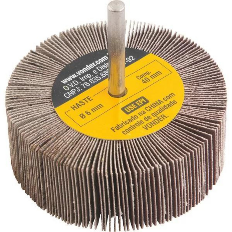 RODA DE LIXA 80 X 30 MM C/HASTE G. 80 V
