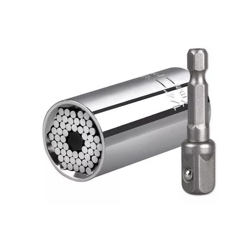 SOQUETE UNIVERSAL PARA PARAFUSADEIRA 7 A 19mm COM ADAPTADOR