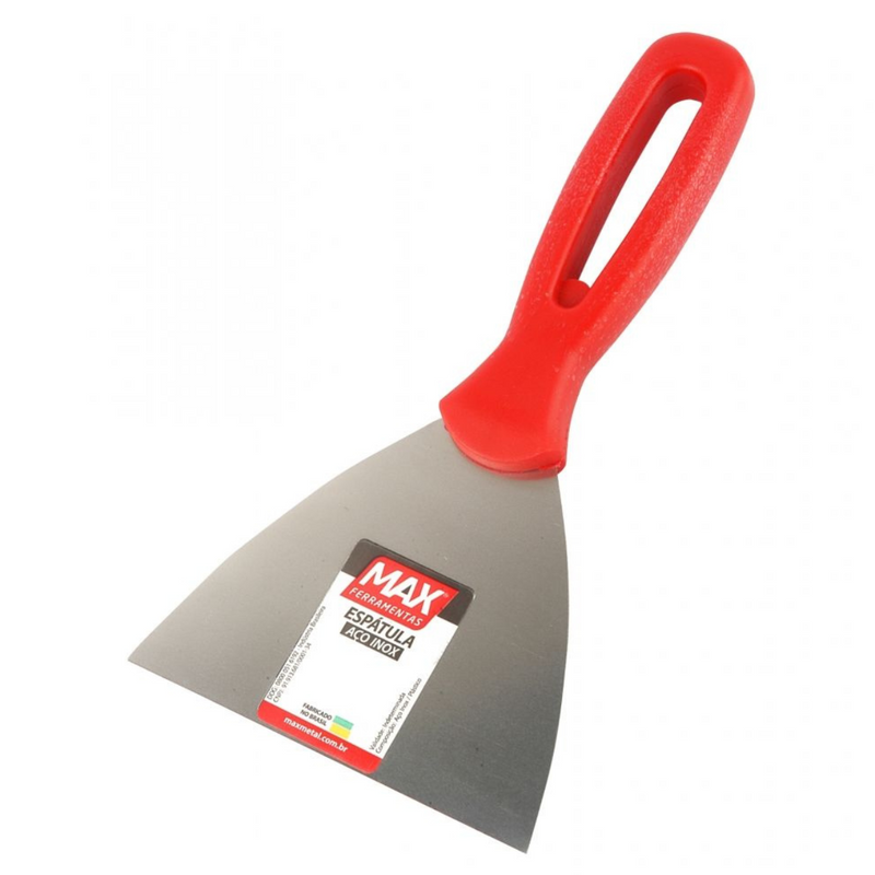 ESPATULA DE ACO TEMPERADO CABO PLASTICO 10 CM - CROP FERRAMENTAS