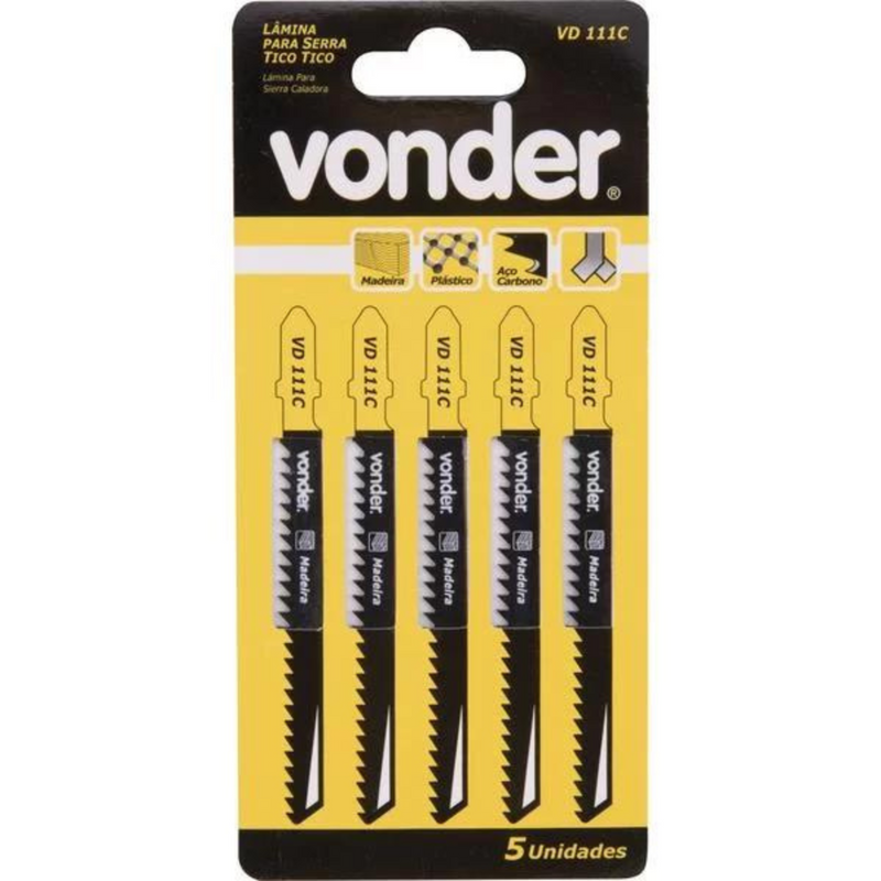LAMINA SERRA TICO-TICO VD 118A-M CAIXA 5 PÇS VONDER