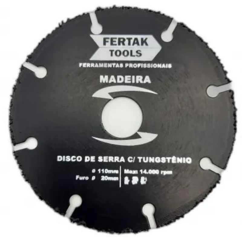 DISCO P/ MADEIRA C TUNGSTENIO - 110 X 20 MM FERTAK
