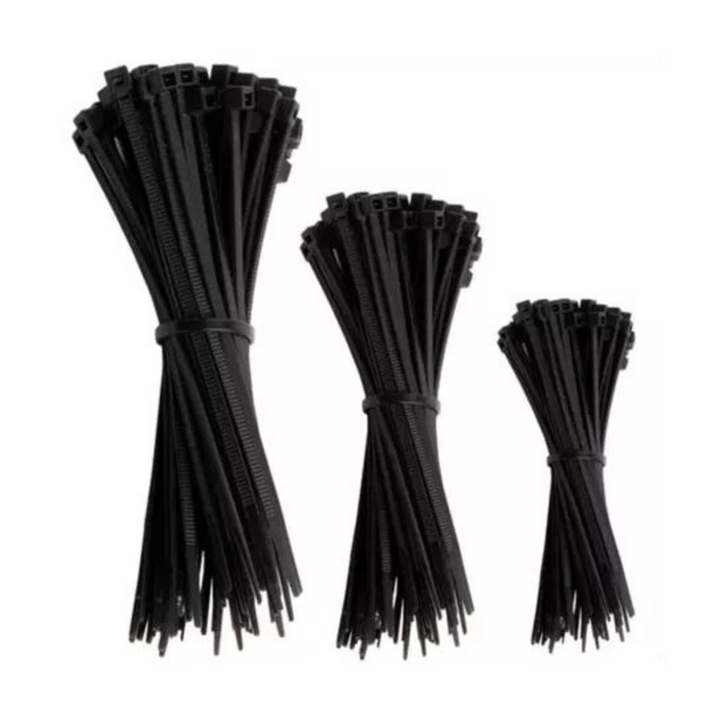 Abraçadeira Presilha Enforca Gato Nylon Com 3 Tamanhos Fita Cor Preto
