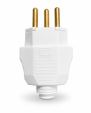 Plugue Macho Prensa Cabo 2P+T 20A 250V Branco-WEG