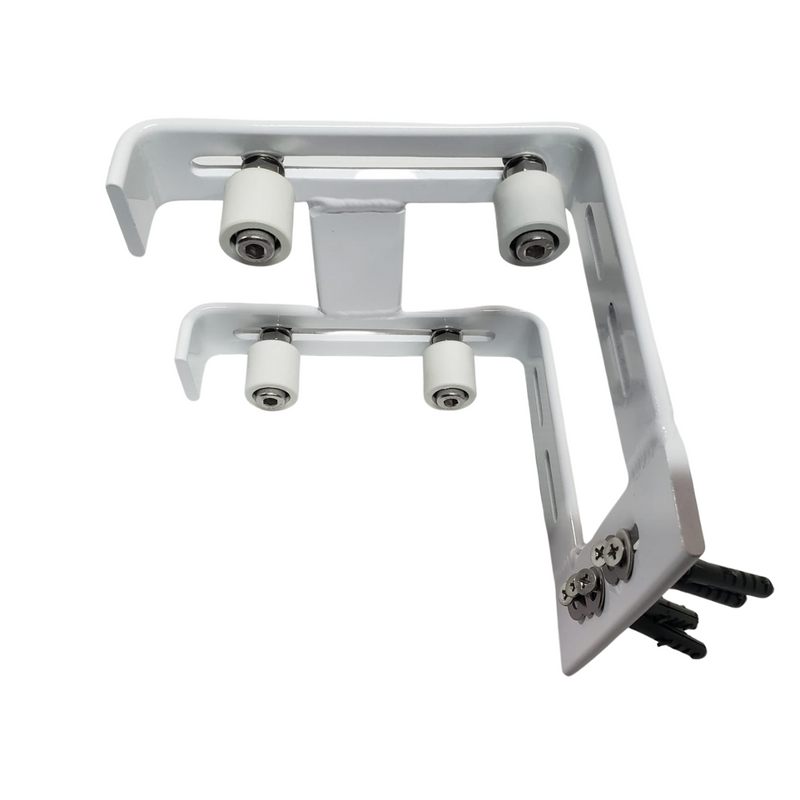 Guia Duplo 1.0 Branco Aluminio 4 Roletes