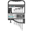 JOGO DE CHAVE COMBINADA COM CATRACA, CROMO VANADIO, CROMADO, 8PCS // STELS