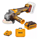 ESMERILHADEIRA ANG BL INGCO 4.1/2Pol A BATERIA 20V LINHA P20S C UMA BAT 4.0AH