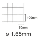 TELA SOLDADA 5X10CM X 1,65MM X 1,80M X 25M FRANZ