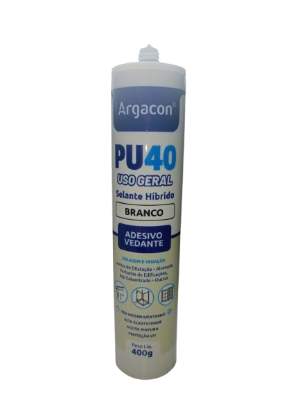 SILICONE PU40 USO GERAL ARGACON CARTUCHO BRANCO