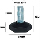 PE NIVELADOR SEXT 5/16X7/8 (31MM) PRETO
